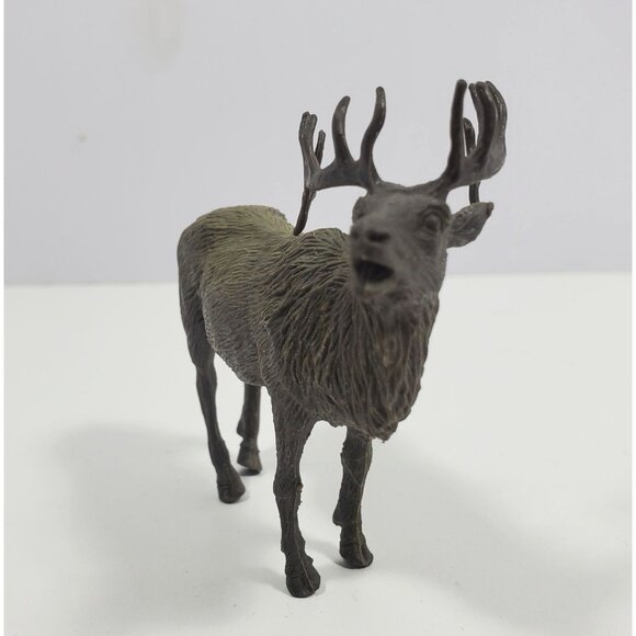 New Ray Elk 3" Vintage Figure Wildlife Brown Plastic - Picture 2 of 16